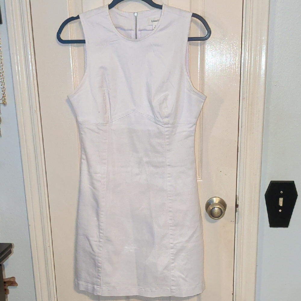 Level 99 White Sleeveless Mini Dress